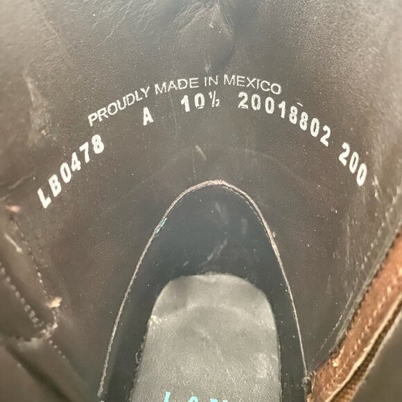 NEW Lane WALK THE LINE Womens Brown Cowboy Bootie 10.5 Cowgirl Short Ankle Boots - Picture 9 of 11